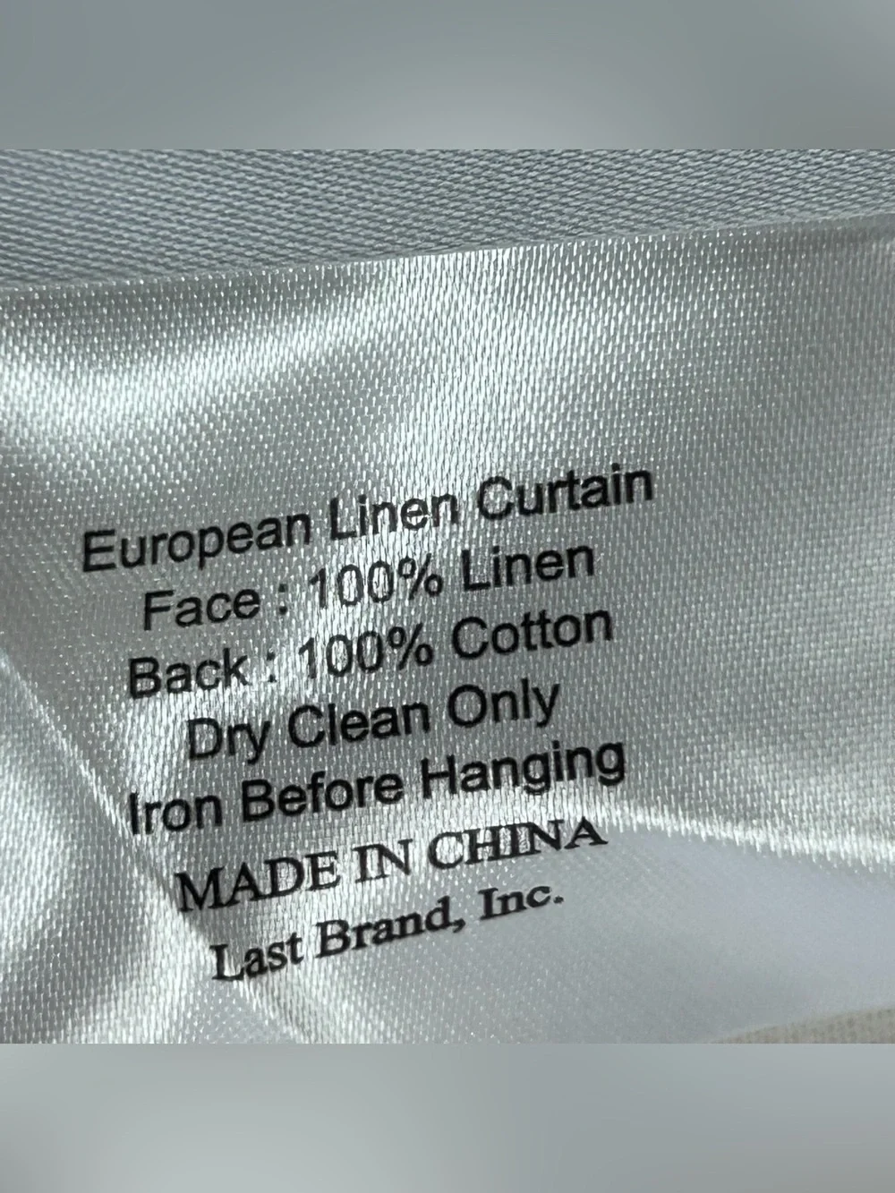 QUINCE Set Of 2 48x96 European Linen Curtains Cream 8808